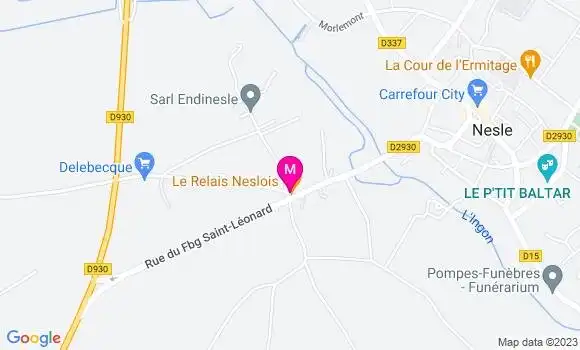 Localisation Restaurant  Le Relais Neslois