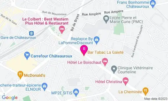 Localisation Restaurant Bar La Gaieté