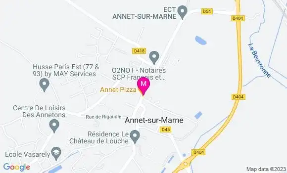 Localisation Pizzeria Annet Pizza