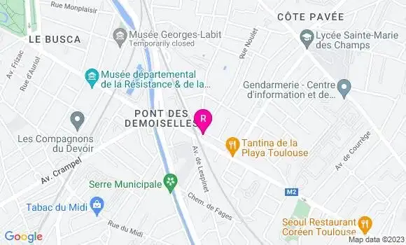 Localisation Pizzeria du Vaudeville