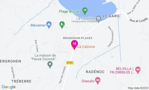 Localisation Pizzeria La Calzone
