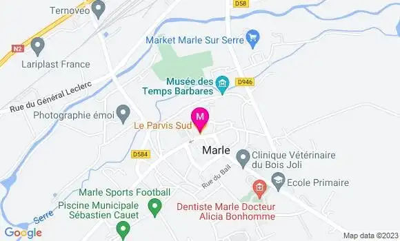 Localisation Pizzeria Le Parvis Sud