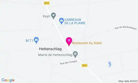 Localisation Restaurant  Au Soleil