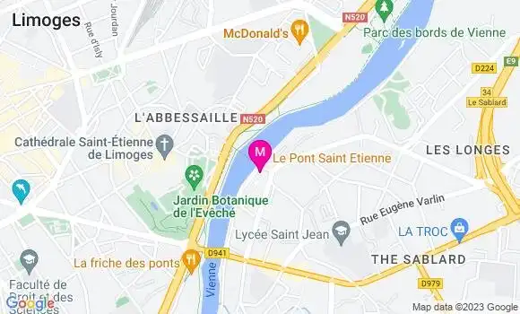 Localisation Restaurant  Le Pont Saint Etienne
