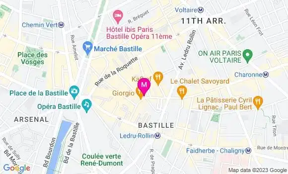 Localisation Restaurant  Le Charonne