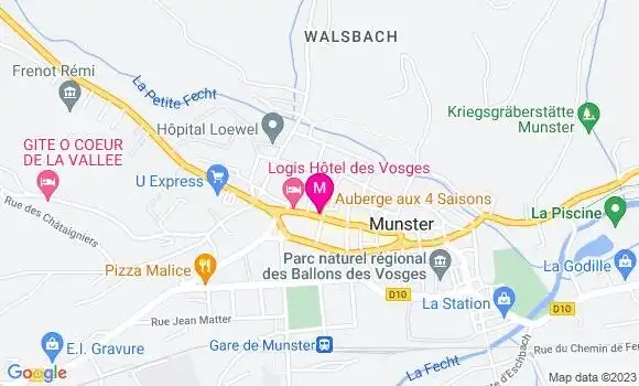Localisation Auberge du Wasen
