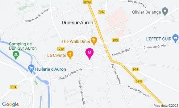 Localisation Restaurant Bar La Taverne du Petit Berrichon