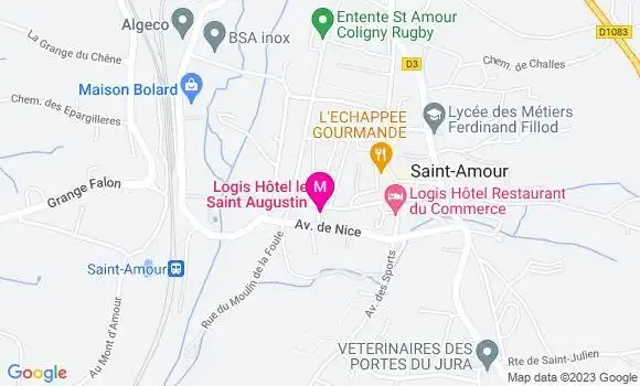 Localisation Restaurant Hôtel Le Saint Augustin