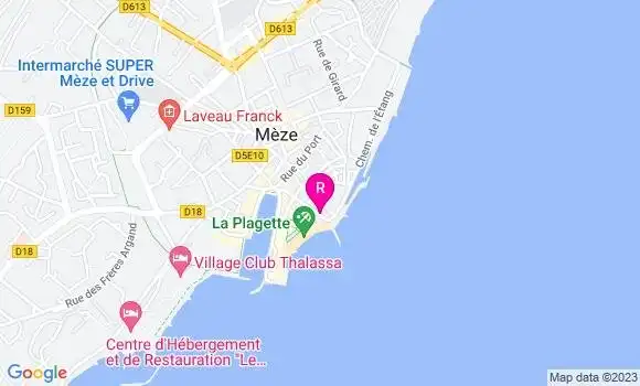 Localisation Restaurant  La Garriguette de Mèze