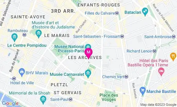 Localisation Restaurant  16 Parc Royal