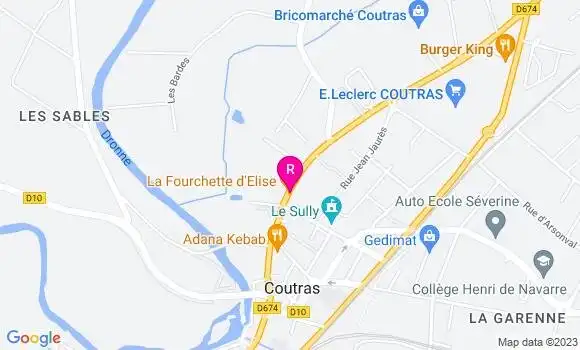 Localisation Restaurant  La Fourchette d
