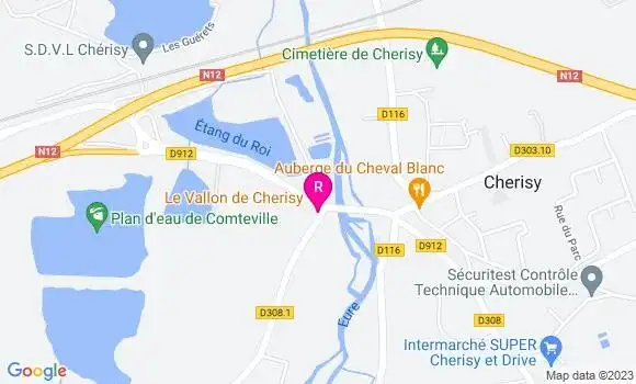 Localisation Restaurant  Le Vallon de Chérisy