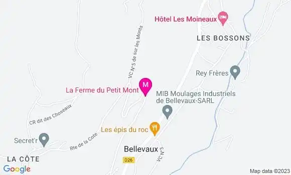 Localisation Restaurant  La Ferme du Petit Mont