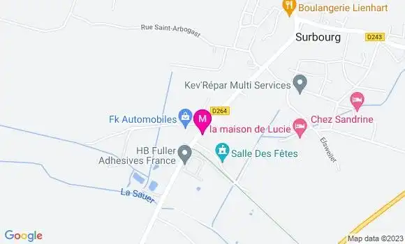 Localisation Restaurant de la Gare