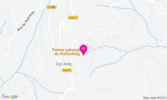 Localisation Ferme Auberge du Kohlschlag