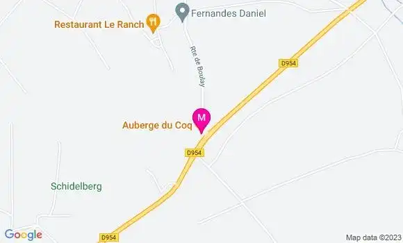 Localisation Auberge du Coq