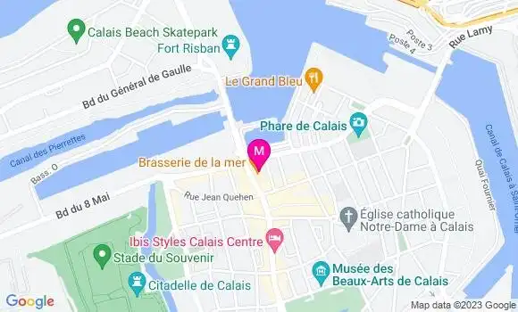 Localisation Brasserie de la Mer