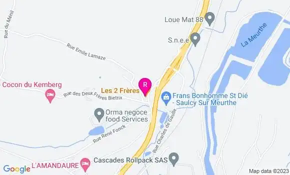 Localisation Restaurant  Les 2 Frères