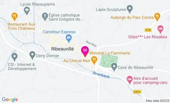 Localisation Restaurant Alsacien La Flammerie