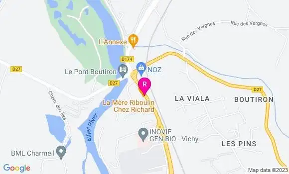 Localisation Restaurant  La Mère Riboulin
