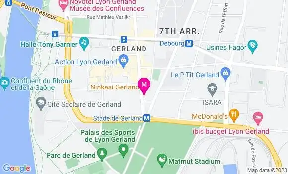 Localisation Restaurant  Ninkasi Gerland