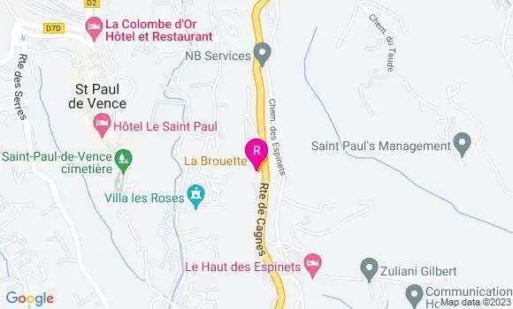 Localisation Restaurant  La Brouette