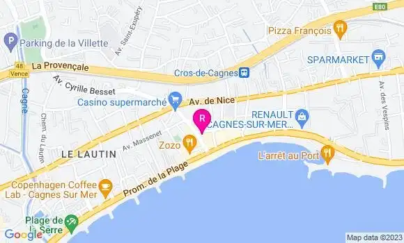 Localisation Restaurant  Socca