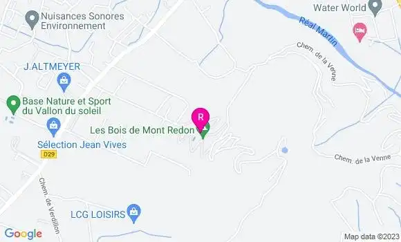 Localisation Restaurant  Les Bois de Mont Redon