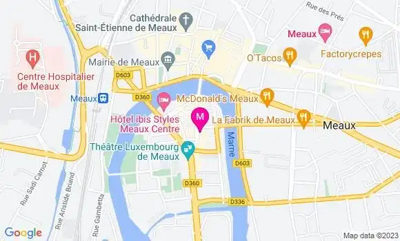 Localisation Restaurant Asiatique Le Lotus de Meaux