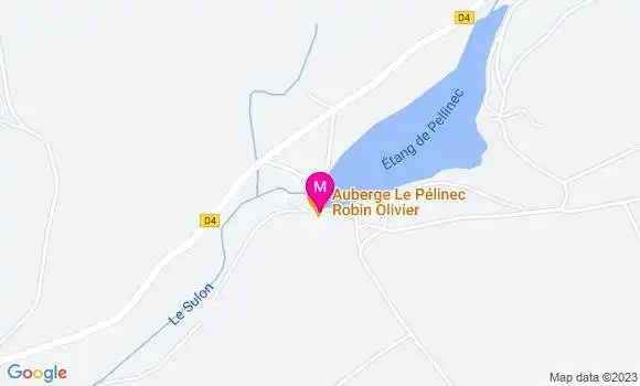 Localisation Auberge le Pélinec