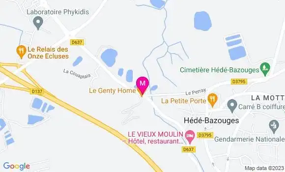 Localisation Restaurant  Le Genty Home