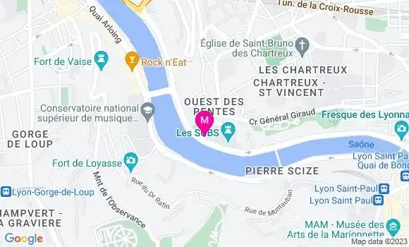 Localisation Restaurant  Quai des Arts