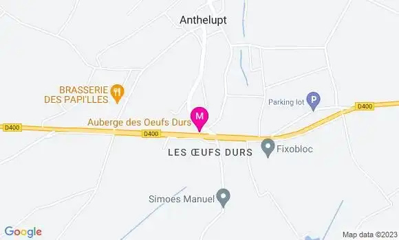 Localisation Auberge des Oeufs Durs