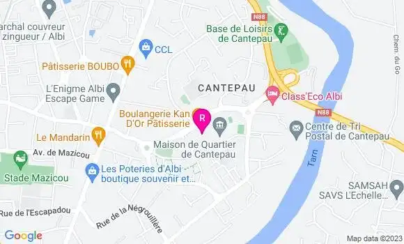 Localisation Restaurant  La Table de Regain