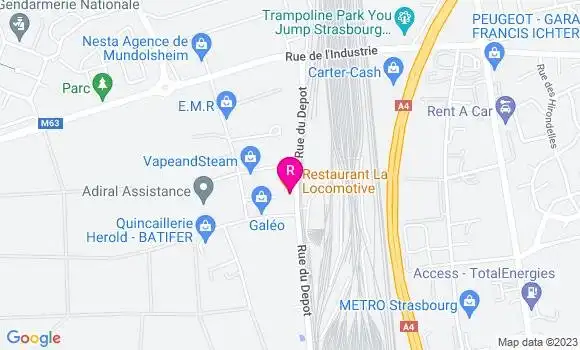 Localisation Restaurant  La Locomotive