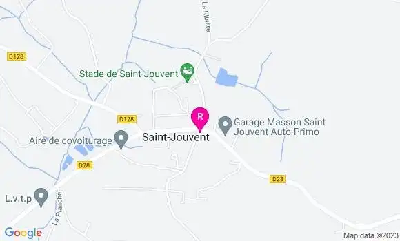 Localisation Restaurant  Le Saint Jouvent