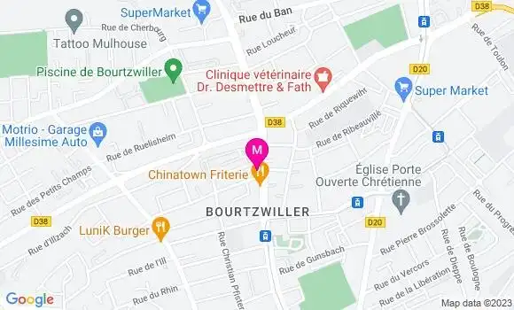 Localisation Restaurant Asiatique La Rizière Dorée