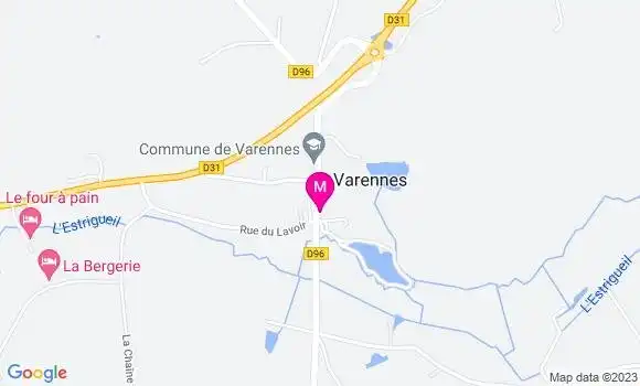 Localisation Restaurant  Le Relais de Varennes