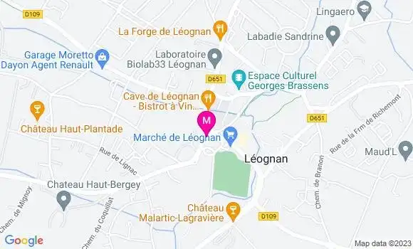 Localisation Le Bistrot des Graves