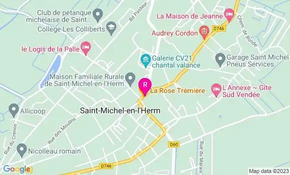 Localisation Restaurant  La Rose Trémière