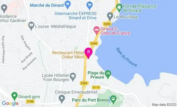 Localisation Restaurant Hôtel Didier Méril