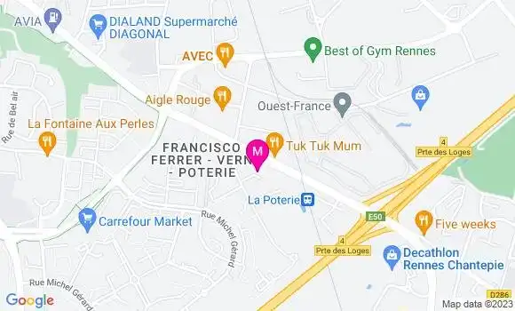 Localisation Brasserie Le Comptoir