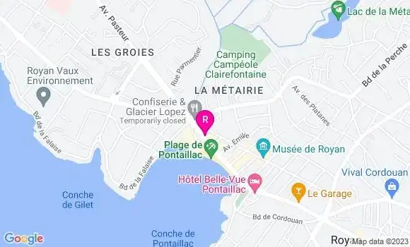 Localisation Restaurant  à la Plage