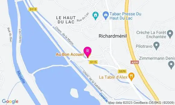 Localisation Restaurant  Au Bon Accueil