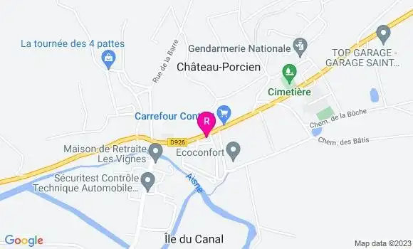 Localisation Restaurant Bar Le Longchamp