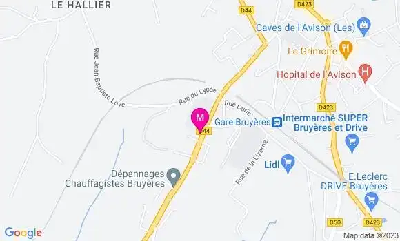 Localisation Restaurant Bar Le Lyceen