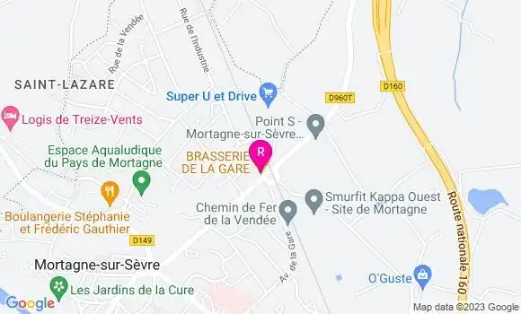 Localisation Brasserie de la Gare