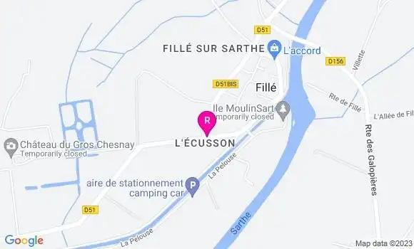 Localisation Restaurant  Bistrot du Moulin