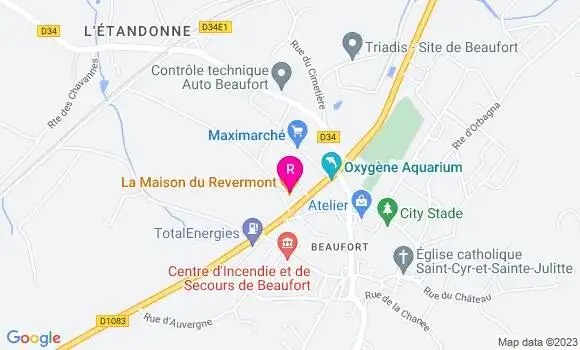 Localisation Restaurant  La Maison du Revermont