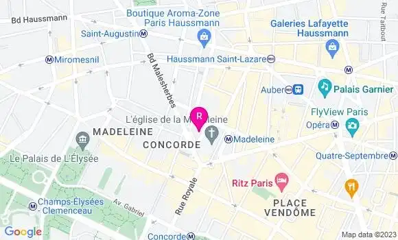 Localisation Restaurant  Ecluse Madeleine